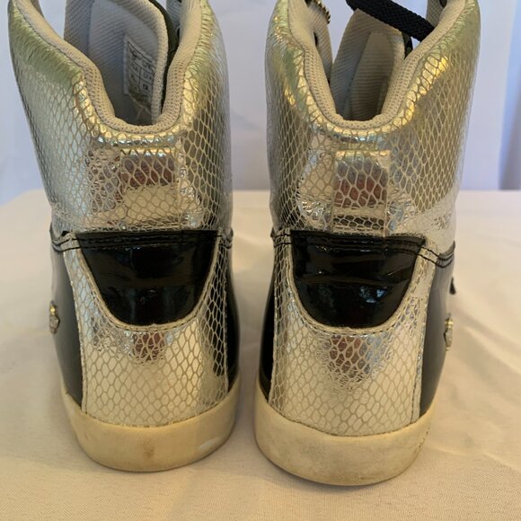 Creative Recreation Stylish Silver and Black Size 7 Hi Top Sneakers - Picture 7 of 11